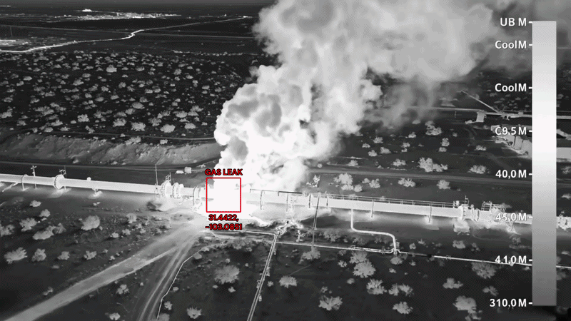 Thermal gas leak detection